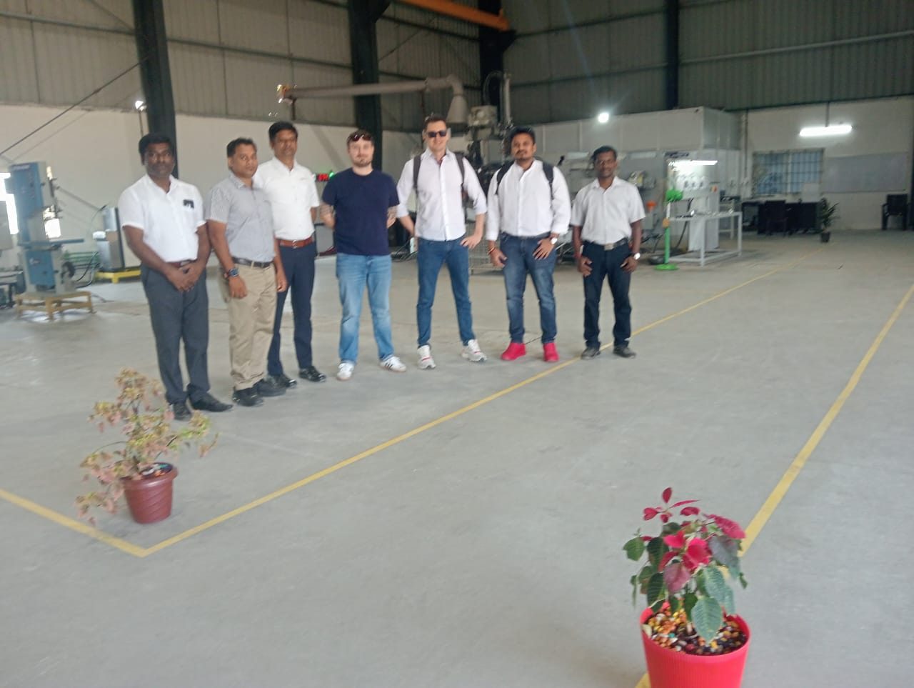 International customer delegation at the die casting bay